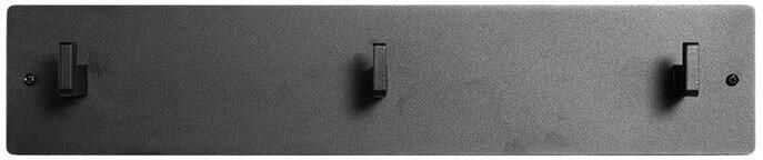 Spinder Design Leatherline 3 Wandkapstok met 3 haken 50x7x10 cm- Zwart - Foto 3
