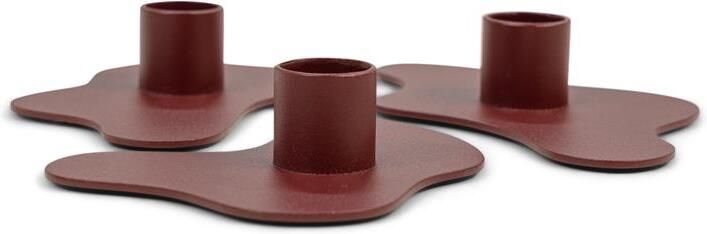 Spinder Design MELT Kandelaar set van 3 Burgundy