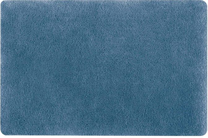 Spirella badkamer vloerkleed|tapijt hoogpolig blauw 50 x 80 cm