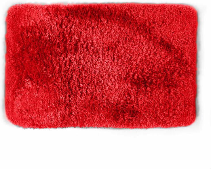 Spirella badkamer vloerkleed|tapijt hoogpolig rood 40 x 60 cm