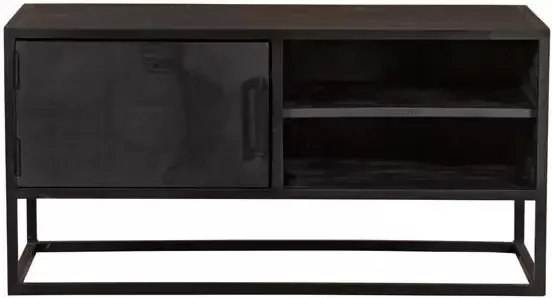 Starfurn Tv meubel Denver Black 100 cm | Mangohout en staal STF-8711