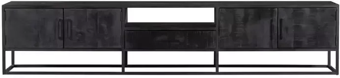 Starfurn Tv meubel Denver Black 240 cm | Mangohout en staal|STF-8709