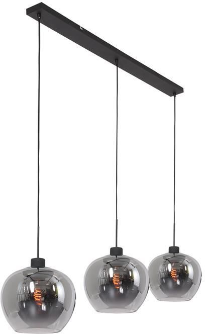 Steinhauer Lotus hanglamp E27 (grote fitting) smokeglas en zwart - Foto 2