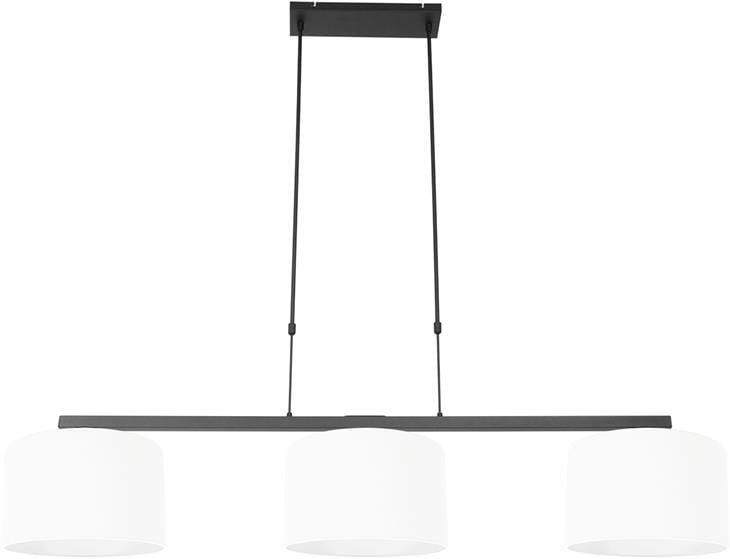 Steinhauer Stang hanglamp In hoogte verstelbaar E27 (grote fitting) wit en zwart