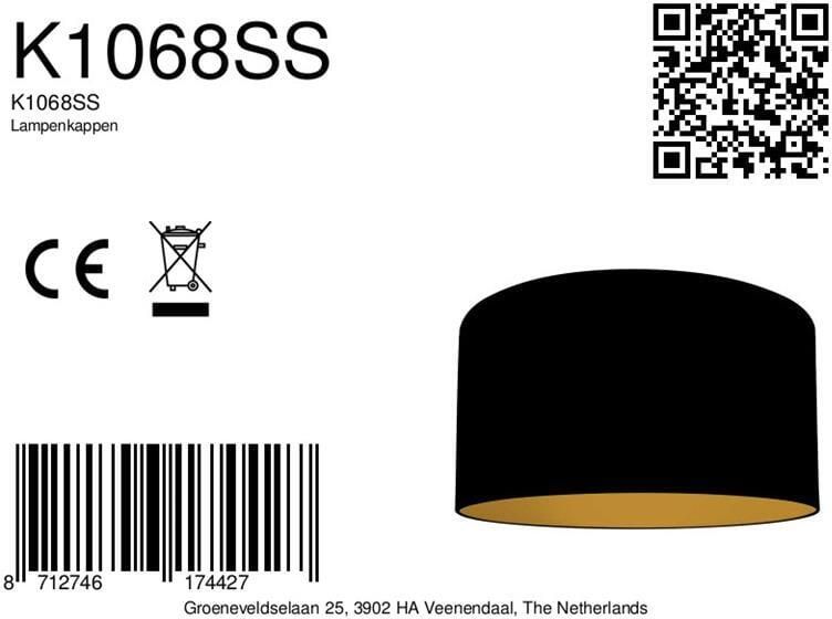 Steinhauer kappen Lampenkappen zwart linnen 40 cm E27 fitting K1068SS