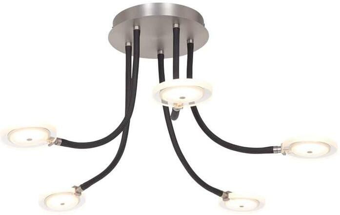 Steinhauer Turound plafonnieres ø 91 5 cm Ingebouwd (LED) staal en transparant en zwart - Foto 2