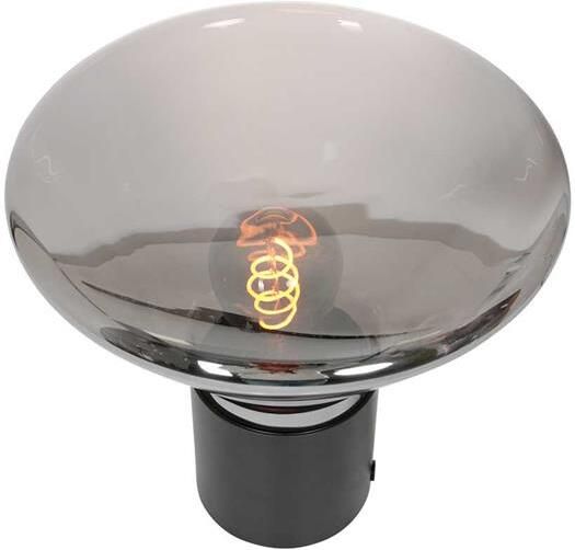 Steinhauer tafellamp Ambiance zwart glas metaal smoke glas Ø 26cm E27 3401ZW - Foto 2
