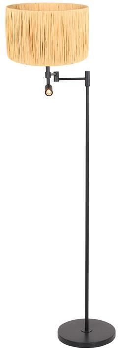 Steinhauer Stang vloerlamp In hoogte verstelbaar LED + E27 naturel en zwart - Foto 2