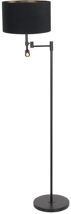 Steinhauer vloerlamp Stang zwart linnen metaal stof schemerlamp LED_E27 7201ZW - Foto 2