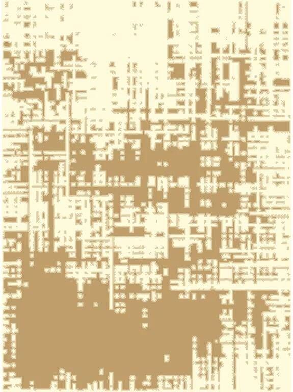 Studio M Vloerkleed Laagpolig Home – INDUSTRIAL – Tapijt Woonkamer – Vloerkleed Modern Industrieel 160x230 cm – Lichtbruin - Foto 2