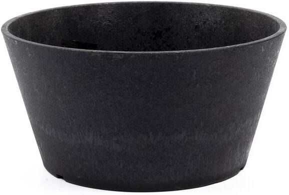 Studio M Octavia Kunststof Bloempot Rond Ø30 cm x H15 cm Zwart