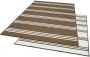 Studio M Luxe Buitenkleed – STRIPES – Dubbelzijdig Vloerkleed Buiten – Buitentapijt 190x280 cm – Beige Bruin – Tuintapijt met Omkeerbaar Design 100% gemaakt in België - Thumbnail 2