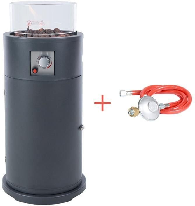 Sunred Bogo Gas lijn Grijs Staand model Terrasverwarmer