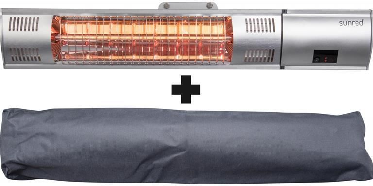 Sunred COMBIDEAL Heater & Hoes Ultra lijn Zilver Wand model