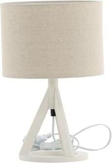 Svea Riva ronde tafellamp linnen wit