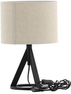 Svea Riva ronde tafellamp linnen zwart