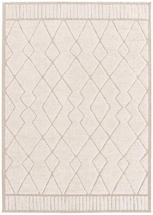 Sweeek Interieur tapijt met etnisch Berberpatroon beige en crème