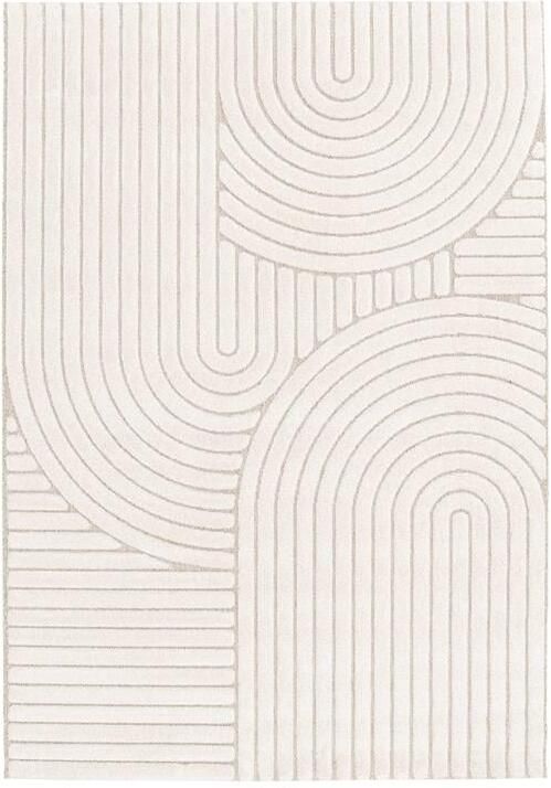 Sweeek Interieur tapijt met etnische bogen beige en crème