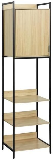 Sweeek Kledingkast met 5 legplanken en 1 deur b 60 x d 48 x h 190 cm - Foto 2