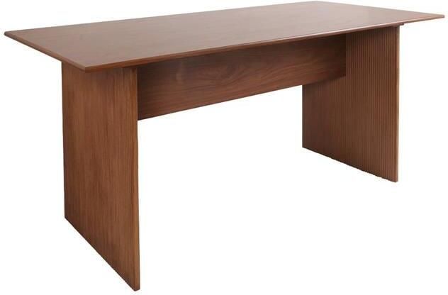 Sweeek Rechthoekige eettafel gesneden houteffect 4-6 zitplaatsen