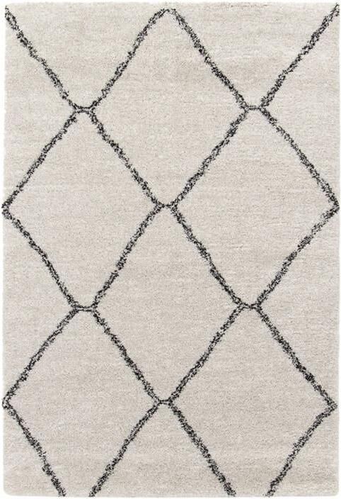 Sweeek Shaggy interieur tapijt Berber stijl wit en zwart