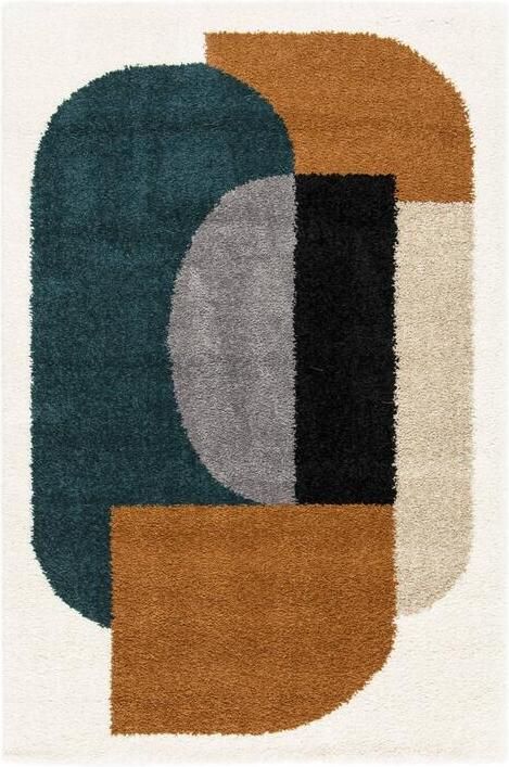 Sweeek Shaggy interieurtapijt geometrisch patroon veelkleurig