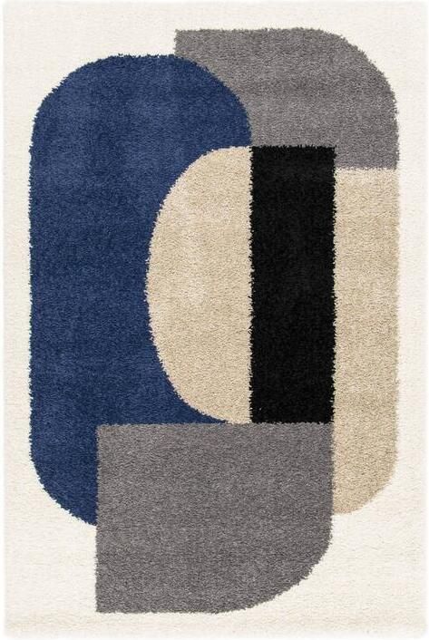 Sweeek Shaggy tapijt voor binnen geometrisch patroon veelkleurig