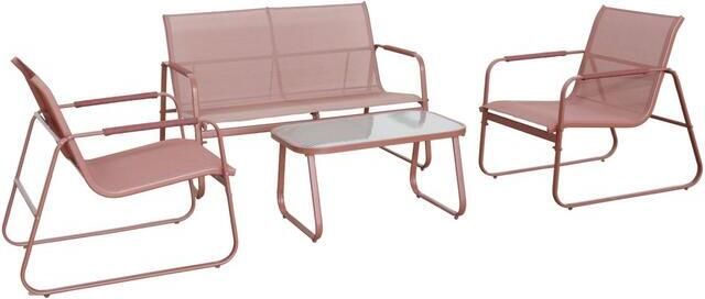 Sweeek Stalen tuinstel 4 plaatsen