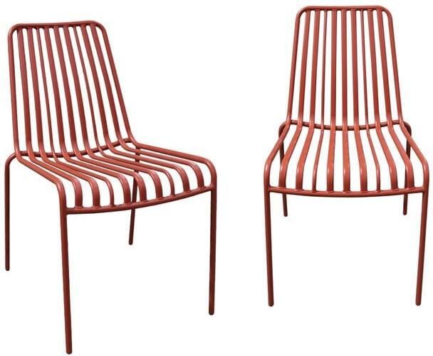 Sweeek Stapelbare stalen tuinstoelen (Set van 2)