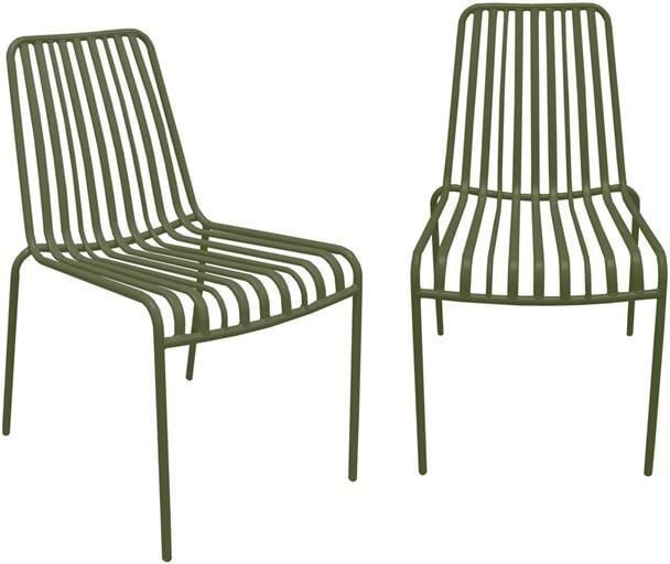 Sweeek Stapelbare stalen tuinstoelen (Set van 2)