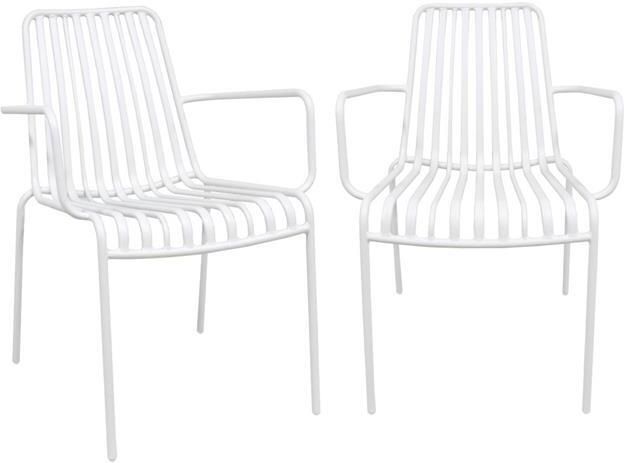 Sweeek Stapelbare tuinstoel van staal (Set van 2)