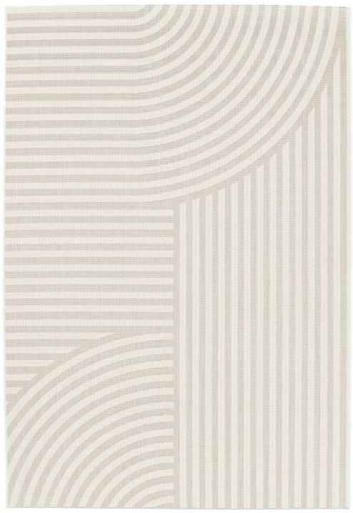 Sweeek Tapijt voor binnen en buiten beige boogpatroon 100%