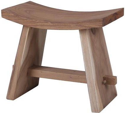 Tall Men Standing ZadelKruk Bijzetkruk Sushi Suar hout 50 30 42 cm hoog - Foto 2