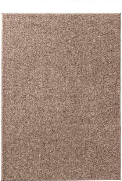 Tapeso Vierkant effen vloerkleed Qualis taupe 240x240 cm - Foto 2