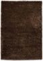 Tapeso Hoogpolig vloerkleed Cozy Shaggy bruin 120x170 cm - Thumbnail 1