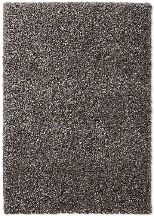 Tapeso Vierkant hoogpolig vloerkleed effen Classic donkergrijs 150x150 cm - Foto 2