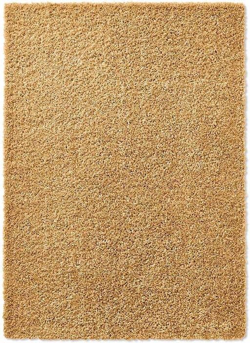 Tapeso Hoogpolig vloerkleed effen Spectrum mosterdgeel 80x150 cm - Foto 2