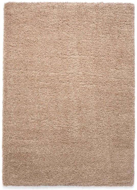Tapeso Hoogpolig vloerkleed shaggy Grand effen beige 200x300 cm - Foto 2