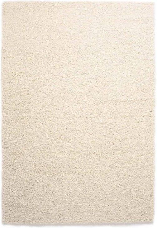 Tapeso Hoogpolig vloerkleed shaggy Trend effen ivoor 200x300 cm - Foto 2