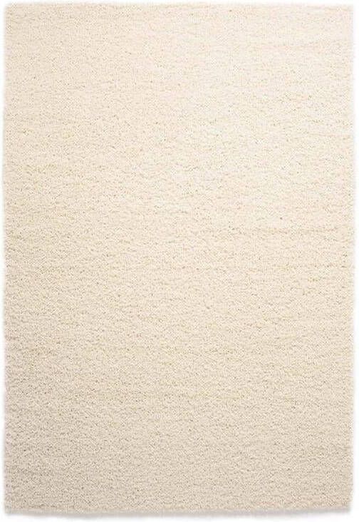 Tapeso Hoogpolig vloerkleed shaggy Trend effen ivoor 240x340 cm - Foto 2