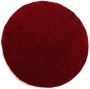 Tapeso Hoogpolig vloerkleed shaggy Trend effen rond rood 120 cm rond - Thumbnail 1