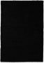 Tapeso Hoogpolig vloerkleed shaggy Trend effen zwart 120x170 cm - Thumbnail 2