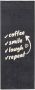 Tapeso Keukenloper wasbaar Coffee Smile Laugh zwart 60x150 cm - Thumbnail 1