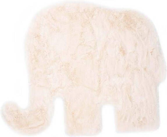 Tapeso Kindervloerkleed Olifant Fluffy crème 80x100 cm