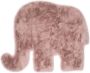 Tapeso Kindervloerkleed Olifant Fluffy roze 80x100 cm - Thumbnail 2