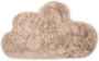 Tapeso Kindervloerkleed wolkje Fluffy taupe 70x115 cm - Thumbnail 2