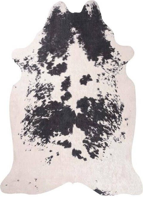 Tapeso Koeienhuid vloerkleed Happy Spotted Cow zwart wit 105x150 cm