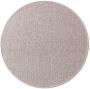 Tapeso Laagpolig vloerkleed rond Fleur beige 120 cm rond Beige - Thumbnail 1