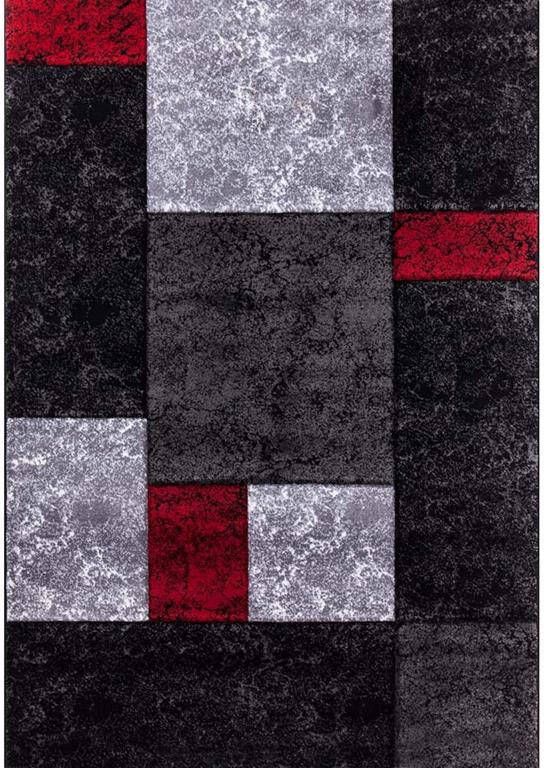 Tapeso vloerkleed modern Hawaii patchwork rood 80x300 cm - Foto 2