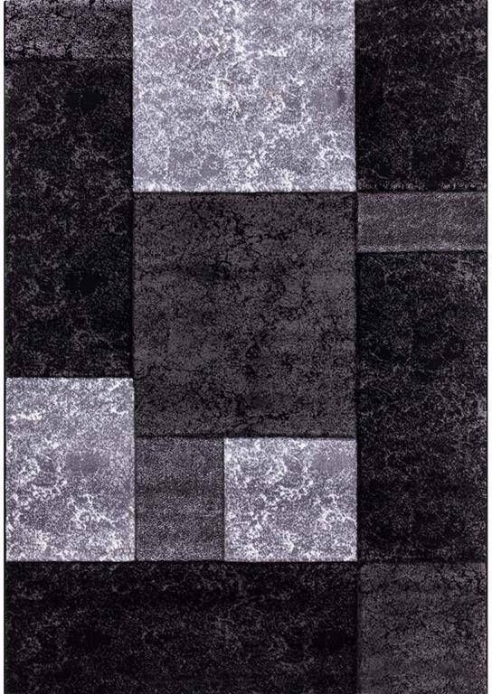 Flycarpets Vloerkleed modern Hawaii patchwork zwart 200x290 cm